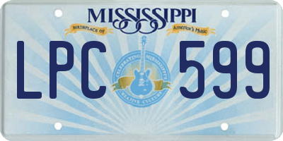 MS license plate LPC599