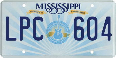 MS license plate LPC604
