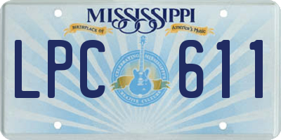 MS license plate LPC611
