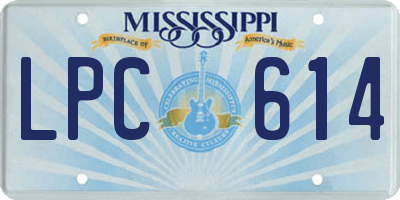 MS license plate LPC614