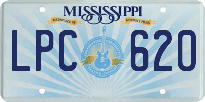 MS license plate LPC620