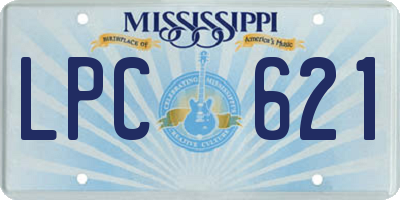 MS license plate LPC621