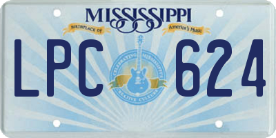 MS license plate LPC624