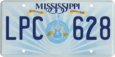 MS license plate LPC628
