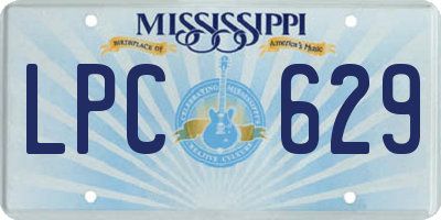 MS license plate LPC629