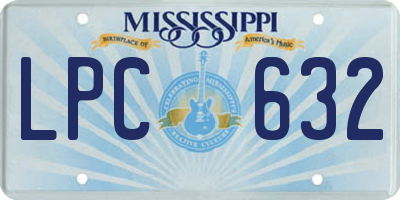 MS license plate LPC632