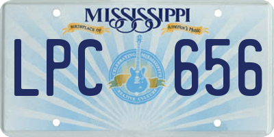 MS license plate LPC656