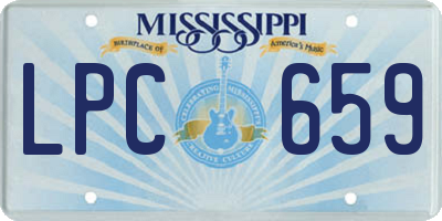 MS license plate LPC659