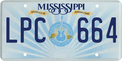 MS license plate LPC664