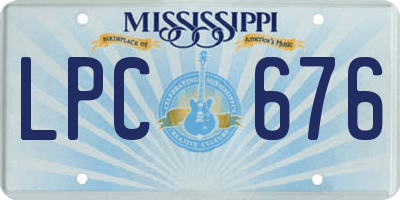 MS license plate LPC676