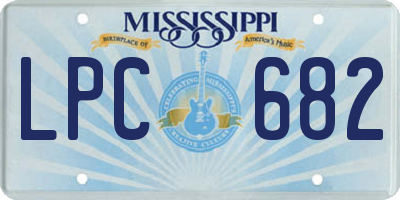 MS license plate LPC682