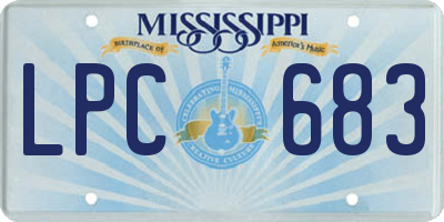 MS license plate LPC683