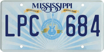 MS license plate LPC684