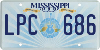 MS license plate LPC686