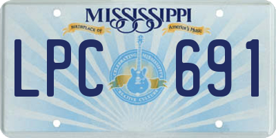 MS license plate LPC691