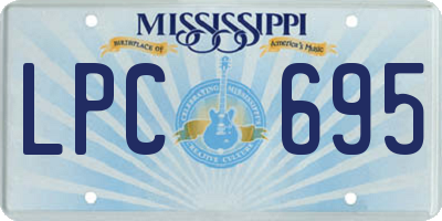 MS license plate LPC695
