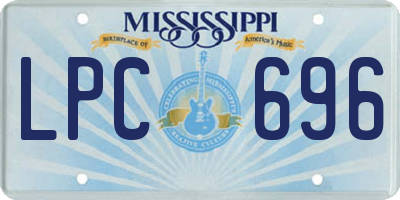 MS license plate LPC696