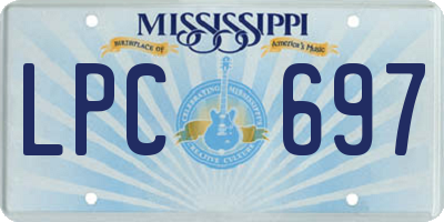 MS license plate LPC697