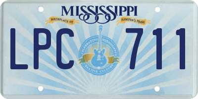 MS license plate LPC711