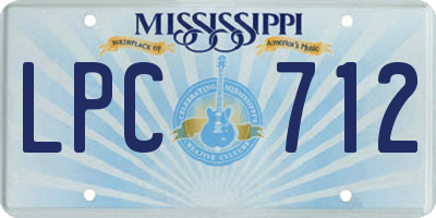 MS license plate LPC712