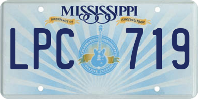 MS license plate LPC719