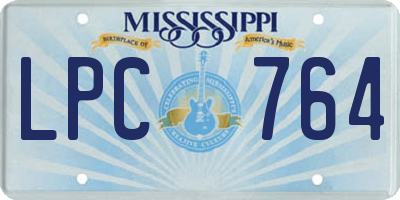MS license plate LPC764