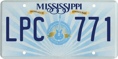 MS license plate LPC771