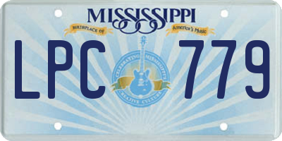 MS license plate LPC779