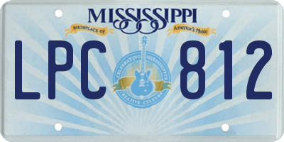 MS license plate LPC812