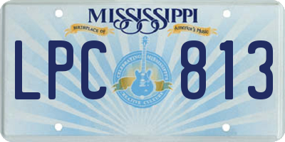 MS license plate LPC813
