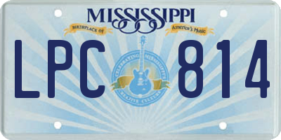 MS license plate LPC814