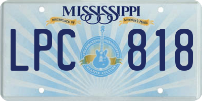 MS license plate LPC818