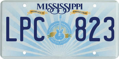 MS license plate LPC823