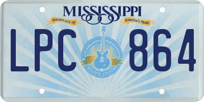 MS license plate LPC864