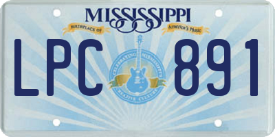 MS license plate LPC891