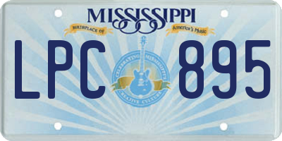 MS license plate LPC895