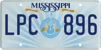 MS license plate LPC896