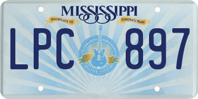 MS license plate LPC897