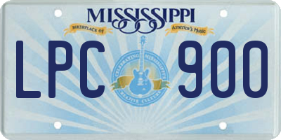 MS license plate LPC900