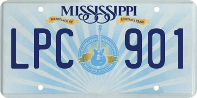 MS license plate LPC901