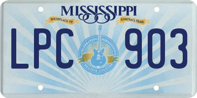 MS license plate LPC903