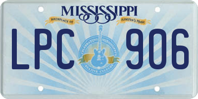 MS license plate LPC906