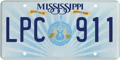 MS license plate LPC911