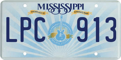 MS license plate LPC913