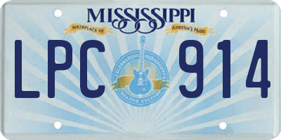 MS license plate LPC914