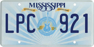 MS license plate LPC921