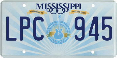 MS license plate LPC945
