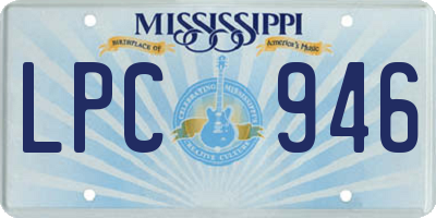 MS license plate LPC946