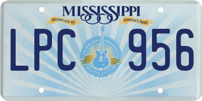 MS license plate LPC956