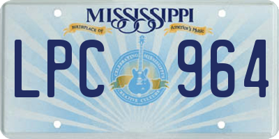 MS license plate LPC964